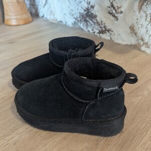 BearPaw Kids Black Suede Boots